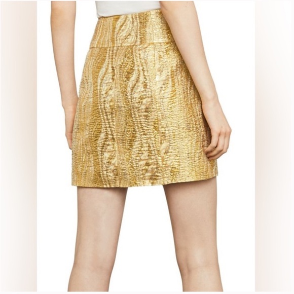 BCBG MAXAZRIA Jacquard Metallic Mini Skirt - Large - Picture 2 of 4
